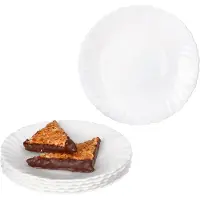 MamboCat 6x Kuchenteller Arkona Opalglas 19cm weiß Frühstücks-Teller klein Dessert Salat
