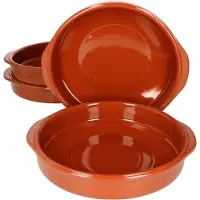 MamboCat 4er Set Cazuela mit Griffen Ton-Schale Bernd Ø 25,5cm Größe XXL Mittelalter Wikinger