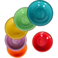 MamboCat 6er Set Suppenteller Uni Bunt - 24326792