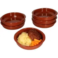 MamboCat 6er Set Cazuela mit Griffen Ton-Schale Bernd Ø 16cm Größe M Mittelalter Wikinger