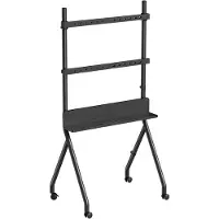 Gembird TVS-86F-02, 139,7 cm (55"), 2,18 m (86"), 100 x 100 mm, 600 x 400 mm, Kunststoff, Stahl, Schwarz