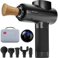 Northwall Northgun PRO Massagepistole – 5 Aufsätze – USB-C – 4000 mAh – Schwarz