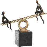 Sublime Market Connect Moderne schwarze und goldene Dekorationsfigur - DKD Home Decor