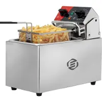 OEM Frittierpresse 4 Liter - Doppelte Frittierpresse - Frittierpresse in Edelstahl - Frittierpresse für Haushalt - Frittierpresse 4 Liter Edelstahl