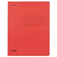 Falken 80001357 25x Einschlagmappe für DIN A4, 320g/m2 Manila-RC-Karton, mit 3 Klappen - Rot