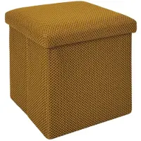 Home Deco Factory Atom Yellow Faltbare Ottomane Aufbewahrungsbox