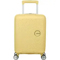 American Tourister Soundbox Mini Reisekoffer 22L & Urban Groove City Kinder Rucksack 7L, Pastel Yellow