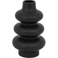 Atmosphera Czarny ceramiczny wazon CLOTHILDE, wys. 25 cm