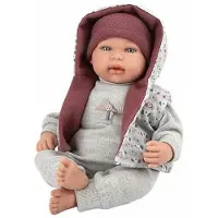 Arias MuÑecas Elegance Mies Garnet Mit Versuch Mich Zum Weinen Bringen Mechanismus Babypuppe 45 Cm Grau Grau One Size