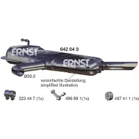 ERNST 642040 Endschalldämpfer für SEAT Altea XL (5P5, 5P8) Auspuff