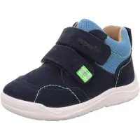 Superfit Leder-Stiefeletten "Whaley" in Dunkelblau/ Hellblau | Gr.: 23