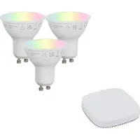 LUEDD Set mit intelligenten, dimmbaren GU10-LED-Lampen 4,7 W 400 lm 2700K-6500K inkl. Zigbee Smart Hub