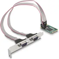 DeLOCK - Serieller Adapter - PCIe Mini Card - RS-232 x 2 (95273)