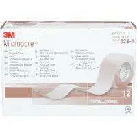 3M Micropore Vliespfl.2,5cmx9,1m haut 1533-1 12 St Pflaster