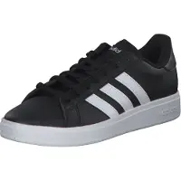 Adidas Grand Court Base 2.0 Damen sportlicher Schnürer in Schwarz, Größe 4.5