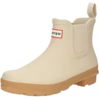 Hunter Gummistiefel Original Chelsea Damen Gravel / Biscuit-Schuhgröße 38