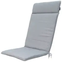 Madison Tuinstoelkussen 50x120 cm für hohe Rückenlehnen, grau, wasserabweisend, UV-beständig, komfortabel