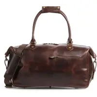 Buckle up BUCKLE & SEAM Leder Reisetasche Linwood Weekender Brown / Dot dunkelbraun