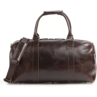 Buckle up BUCKLE & SEAM Leder Reisetasche Willow Blu Weekender Brown dunkelbraun