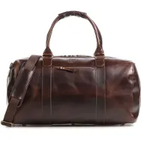 Buckle up Buckle&Seam Herren Willow Dot Weekender braun Leder Tasche 37L