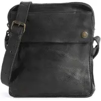 Harold's Leder Umhängetasche Submarine Crossbag Black schwarz