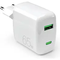 Puro MiniPro 65 W USB-C- und USB-A-Steckdosenladegerät – GAN-Technologie