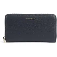 Coccinelle Geldbörse Wallet Metallic Soft Ziparound Midnight Blue