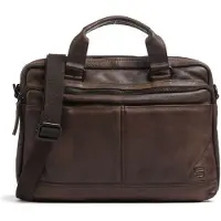 Spikes & Sparrow Leder Businesstasche Schultertasche mit Laptopfach Steven Business Bag Chocolate dunkelbraun