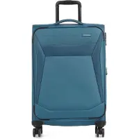 Travelite Chios Reisekoffer M Trolley Koffer 67cm 4 Rad / Rollen Dehnfalte TSA petrol