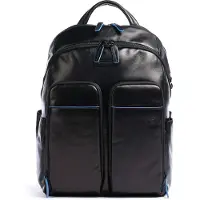Piquadro Rucksack Blue Square Revamp Computer Backpack with Pocket Nero