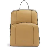 Piquadro Rucksack Circle Expandable Womens's Laptop Backpack Yellow - Beige