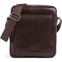 Buckle up BUCKLE & SEAM Umhängetasche Schultertasche Collector Reporter Bag Brown / Dot braun