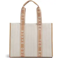 Ted Baker Shopper Schultertasche Hayllee Striped Canvas Large Icon Bag Camel beige