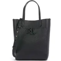 Ralph Lauren für Damen. 431966760005 Cameryn Tote-Tasche aus genarbtem Leder schwarz (OSFA), Lässig