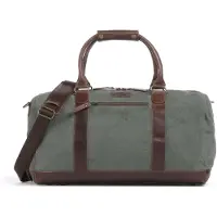 Buckle up BUCKLE & SEAM Reisetasche Willow Blu Canvas Weekender Green / Brown khaki