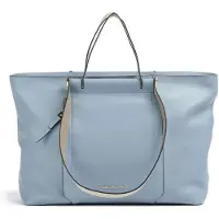 Piquadro Shopper Circle Tote 14" Light Blue - Beige