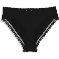 HUGO Slip aus elastischer Mikrofaser mit mittlerer Bundhöhe und Spitzenbesatz Grösse XS