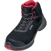 Uvex 1 G2, S3L, 12/35, Unisex, Erwachsener, Sicherheitsstiefel, Schwarz, Rot, ESD, S3, SRC, Speed-Schnürsenkel
