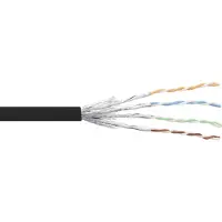InLine Patchkabel Cat.6 S/FTP (PiMf), schwarz, AWG27, PVC, CU, 100m, 100 m, Cat6, S/FTP (S-STP), Schwarz
