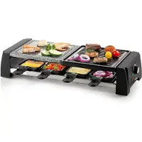 Domo DO9190G, 8 Person(en), Stein, Schwarz, Grau, Rechteckig, Stein, Drehregler