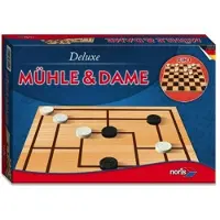 Noris Spiele Deluxe - Mühle & Dame; 606108012