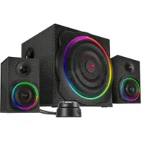 Speedlink GRAVITY CARBON RGB 2.1 Lautsprechersystem mit Bluetooth-Verbindung in schwarz