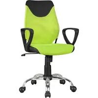 Amstyle Kinder-Schreibtischstuhl TERNI Schwarz Limette für Kinder ab 6 mit Lehne Kinder-Drehstuhl Kinder-Bürostuhl ergonomisch Jugendstuhl