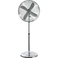 Nordic Home Culture NORDIC HOME 45 cm metal floor stand fan, chrome