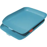 Leitz Briefkorb Cosy, 2er Set, für A4-Dokumente, stapelbar,blau
