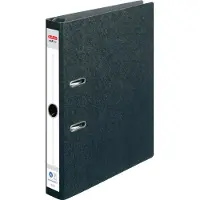 Herlitz Hängeordner maX.file, Rückenbreite: 50 mm, schwarz DIN A4, aus Hartpappe, aufgeklebtes Rückenschild