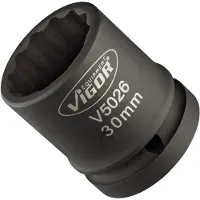 Vigor Schlagschrauber Steckschlüsseleinsatz V5026 3/4" Doppelsechskant SW 30