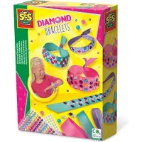 SES Creative Diamantenarmbänder, Armbänder-Bastelset für Kinder, 3 Jahr(e), Mehrfarbig