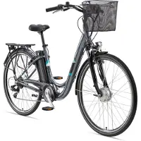Telefunken City E-Bike für Damen und Herren | Elektrofahrrad 28 Zoll | 7-Gang Kettenschaltung | Frontmotor 250 W | 374,4 Wh Akku | EBike Pedelec