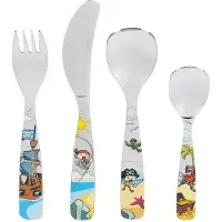 Gnali & Zani Kinderbesteck "Piraten", (Set, 4 tlg.), Made in Italy